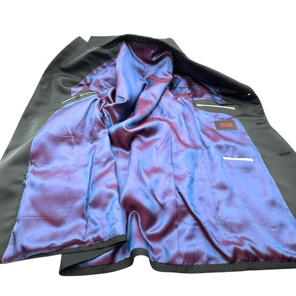 TED BAKER Men's 42R Black Wool Endurance The Party Animal 3 Button Suit Modern - Picture 5 of 15